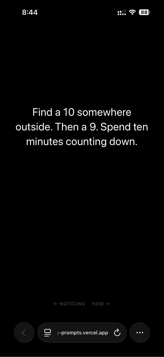 The prompt that appears on your phone after tapping the tag